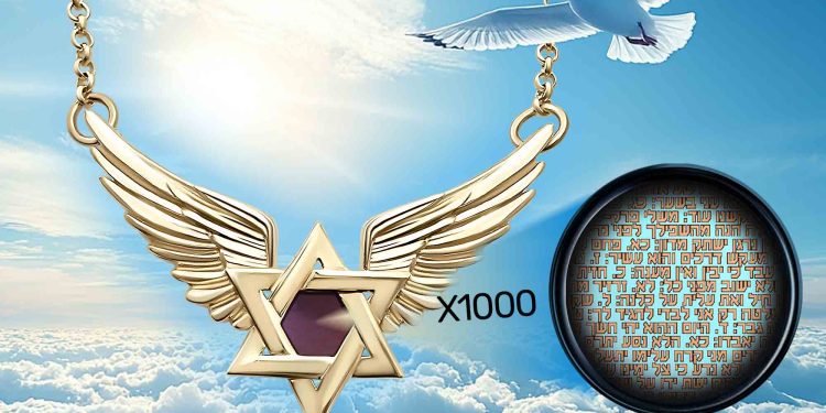 Israel Store Online Winged Cross Necklace with Bible Chip Inside from My Nano Jewelry